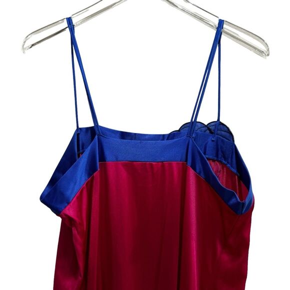 Vintage Vanity Fair Silky Night Gown Slip Dress Large Colorful Spaghetti Strap - Picture 6 of 6